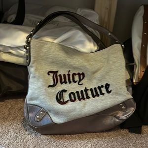 Gray Juicy couture bag.